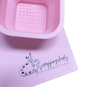 Reusable <b>Silicone</b> Craft Drawing <b>Mat</b> With Cleaning Cup Custom Washable <b>Heat</b>-<b>resistant</b> Painting Pad for Epoxy Resin - Product Image 4