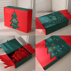 Giáng sinh hộp quà tặng với dập nổi & UV lớp phủ xốp lót từ đóng cửa cứng nhắc bao bì hộp - Product Image 2