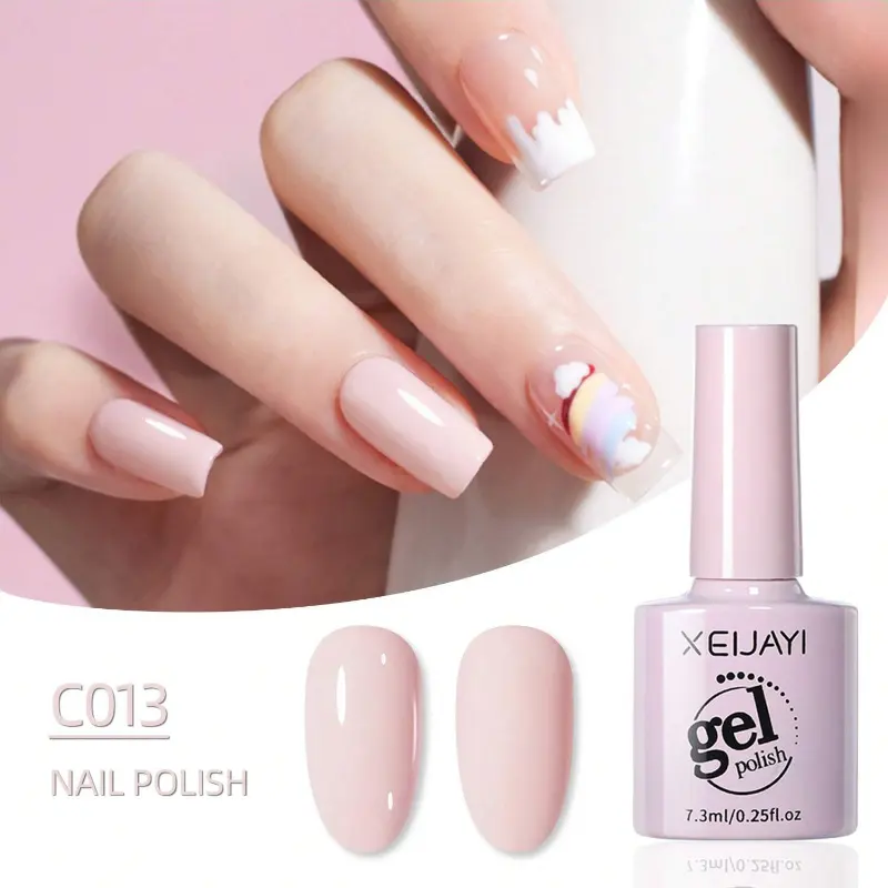 XEIJAYI Baby Pink Gel Polish Light Color Soak Off LED Gel Polish Set Nail Art Starter Manicure Salon DIY Home OEM Nail Supplier