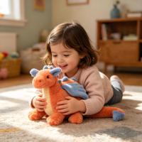 Peluches Dragon en Gelée, Peluches Dragon Kaki, Jouets en Peluche Mythiques, Grandes Peluches Douces, Adorables Poupées, Parfaites pour un Cadeau d'Anniversaire