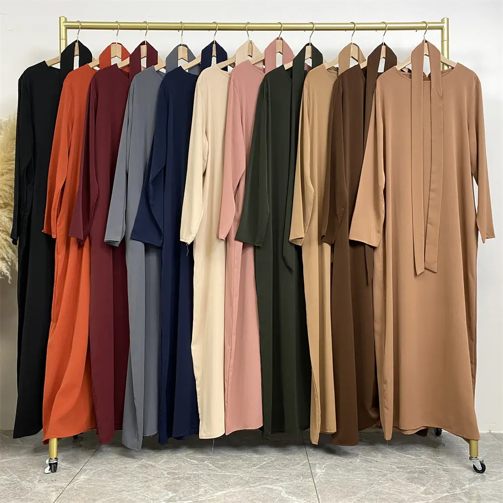 Vente en Gros de Jilbab à Manches Longues Abaya pour Femmes Musulmanes Robe Arabe Turquie Dubaï Prière Abaya Vêtements Islamiques