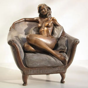 Escultura Femenina Desnuda de Bronce de Tamaño Real, Diseño Personalizado, Técnica de Fundición 3D, Modelo de Artista Antiguo - Product Image 1