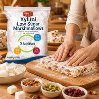 500g Promotion Guimauve Xylitol Faible en Sucre 0% Sucre et Additifs Gras Douce et Moelleuse Vente en Gros pour la Pâtisserie, le Nougat et le Thé au Lait