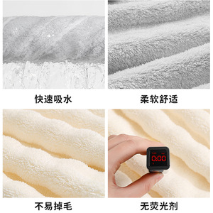 Peignoir en polaire à manches longues pour femmes, grande taille, à capuche, absorbant, séchage rapide, peignoir enveloppant - Product Image 3