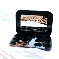 Palette à paupières vide en plastique avec miroir, 12 compartiments, pour maquillage portable, étui de voyage, boîte cosmétique personnalisable, vente en gros