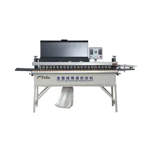 Fully automatic vertical high-speed linear edge banding machine for wood furniture decoration trimming machine