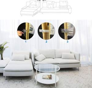 Conector de Sofá con Clip de Cocodrilo, Conector Metálico para Sofá Seccional, Abrazadera de Encaje Rápido para Muebles de Sala de Estar, Hotel u Oficina - Product Image 3