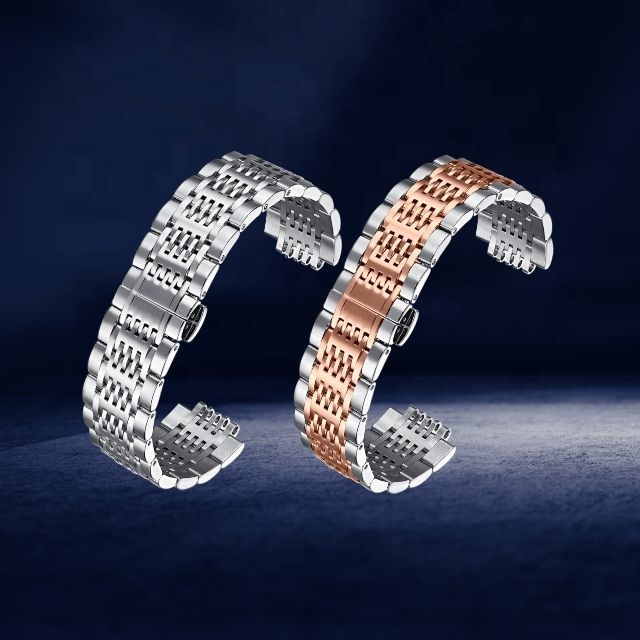Custom OEM ODM 316L Stainless Steel Watch Strap Band Bracelet High Quality Luxury Watch Parts 18 Years Manufacturer Factory
