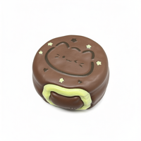 Jouet Squishy Gâteau Chocolat Chat en Mousse PU à Remontée Lente, Doux, à Presser, Sensoriel, Anti-Stress, Cadeau Nouveauté, Vente en Gros