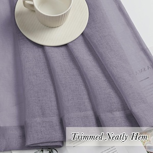 100% Polyester Sheer <span class=keywords><strong>Rideau</strong></span> Double Tringle Poche Petite Fenêtre Plaine Tissé <span class=keywords><strong>Vert</strong></span> Rideaux pour Salon et Chambre - Product Image 4