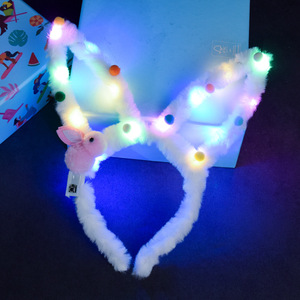 Accesorios <span class=keywords><strong>para</strong></span> <span class=keywords><strong>el</strong></span> Cabello Divertidos <span class=keywords><strong>para</strong></span> Niños, Diadema con Orejas de Conejo Brillantes, Diadema con Orejas de Conejo con Luces LED Intermitentes <span class=keywords><strong>para</strong></span> Pascua - Product Image 6