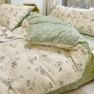 Bộ Ga Giường Với Chăn Ga Trải Giường Ga Trải Giường Cỡ King Vải Lanh Số Lượng Thời Trang Không Gian Nữ Hoàng Sang Trọng - Product Image 3