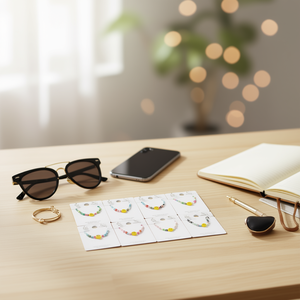 Bracelet en résine avec visage souriant, en acier inoxydable, fait à la main, ensemble de 12 pièces, bijoux à la mode - Product Image 3