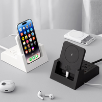 Prise d'extension magnétique sans fil 20W 10A pour bureau, charge rapide multi-USB, prise Type-C pour la maison