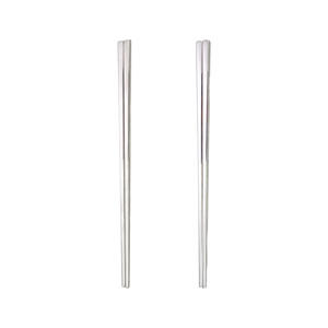 Palillos planos sólidos de acero inoxidable 304 estilo coreano para acampar, uso adulto - Product Image 5