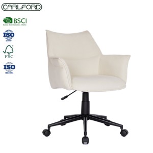 <span class=keywords><strong>Chaise</strong></span> de <span class=keywords><strong>bureau</strong></span> moderne CARLFORD, ergonomique, rotation à 360°, base en acier, housse amovible, hauteur réglable, coussin confortable en tissu - Product Image 3