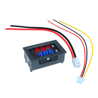 Mini voltmètre numérique DC à double affichage LED bleu + rouge 0,56 pouces, ampèremètre DC 100V 10A, testeur de courant et de tension avec lignes, en promotion