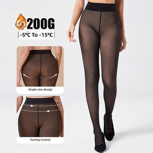 <span class=keywords><strong>Collant</strong></span> Termici da Donna a Vita Alta, Felpati, Effetto Trasparente, con Top Modellante, Elasticizzati, per Inverno, Sexy e Confortevoli - Product Image 2
