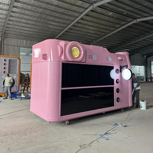 Große Retro-Kamera geformte Speisewagen <span class=keywords><strong>Stall</strong></span> 220V Net <span class=keywords><strong>Red</strong></span> <span class=keywords><strong>Stall</strong></span> für Milch tee Eis Snack Foods Scenic Holiday Market Scenic - Product Image 5