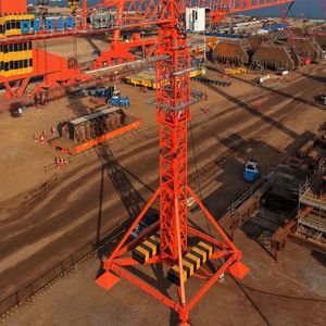 Harga Baru Terjangkau Tower <span class=keywords><strong>Crane</strong></span> Self Elevating Flat Top QTZ315-7527 12 16 18ton Tinggi Maksimum 240m Merek DAHAN Motor PLC - Product Image 4