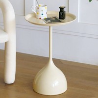 Tabouret de luxe doré moderne Petit mobilier pour le salon Base en métal doré Table d'appoint pour canapé rond