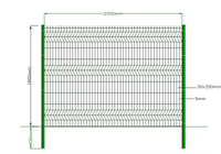 Clôture de sécurité 3D incurvée durable et portails de voie d'accès robustes |   Clôture de jardin en PVC et structure en fer |   Service de conception 3D inclus