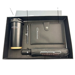 Corporate Business Gift Box Customized A5 Pu Leather Notebook Coffee <b>Cup</b> Pen Umbrella Set Luxury Promotional Product Wholesale - Product Image 1