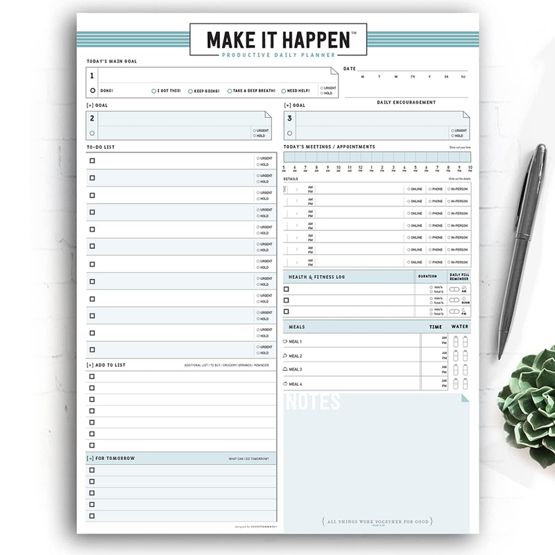 Pink 2025 Planner Spiral Hardcover Undated