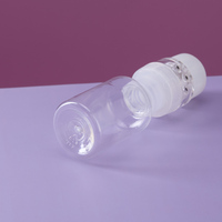 Bouteille PET transparente de 50 ml en gros avec tête applicatrice, conteneur vide rechargeable pour traitement du cuir chevelu