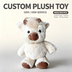 Peluche personnalisée OEM Vache des Highlands assise, jouet en peluche moelleux, poupée en coton PP doux, ornement de canapé, cadeau d'anniversaire pour enfants - Product Image 2