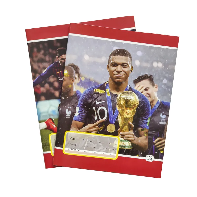 48/96 Pagina 'S Goede Kwaliteit Voetbal Ontwerp Franse Gevoerd Nietje Binding Afrika Notebook