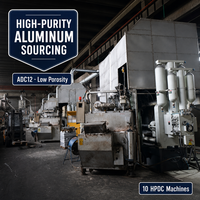 Boîtier de carter en aluminium moulé sous pression haute pureté ADC12 H122IN, usine certifiée ISO 9001, faible porosité, testé pour les fuites, fabrication OEM