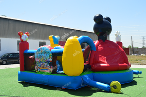 Belle Amusement En Plein Air <span class=keywords><strong>Mickey</strong></span> Parc Château Gonflable Gonflable Enfants Cavalier Air Sautant Rebond Maison Gonflable Fun City Châteaux - Product Image 4