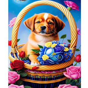 Diy Painting By Numbers For Adults Starter Kits Dogs Painting Handicrafts Wall Art Picture Animals Diy Gift For Home