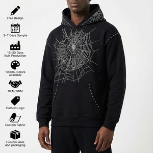 Ensemble de sweat-shirts à capuche personnalisés VVS Spider, sweat-shirt à capuche, streetwear, sweat-shirt pour hommes, sweat-shirts à clous - Product Image 1