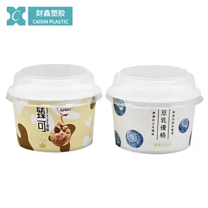 Hochwertiger Kunststoff-Joghurtbecher CX036 120 ml neues Design zwei Kästen Joghurtbecher Eiscremeverpackung