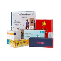 Boîtes d'expédition rigides sur mesure de haute qualité avec logo, doublure en papier éponge, gaufrage, fenêtre, emballage pour sous-vêtements, chaussettes