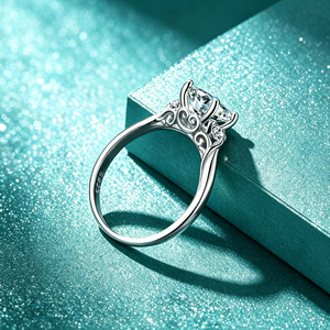 Anillo <span class=keywords><strong>de</strong></span> compromiso <span class=keywords><strong>de</strong></span> plata <span class=keywords><strong>de</strong></span> ley S925 con moissanita <span class=keywords><strong>de</strong></span> 3 quilates, corte ovalado, color D, VVS1, certificado GRA, venta al por mayor <span class=keywords><strong>de</strong></span> fábrica para mujer - Product Image 4