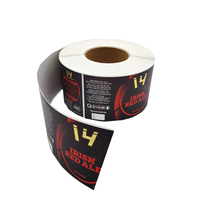 Étiquettes autocollantes personnalisées en vinyle imperméable avec logo, rouges, dorées à chaud, pour cosmétiques, rouges à lèvres, impression en rouleau, pour emballages, bouteilles d'eau et d'huile
