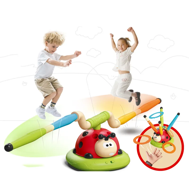Indoor En Outdoor Kinderen 3-In-1 Sportmachine Speelgoed Torenhoge Raket Set Cirkel Oefening Spel Apparatuur Voor Kinderen