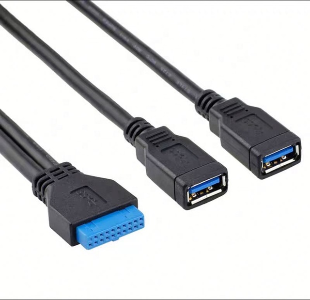 Motherboard 19Pin/20Pin to USB3.0 Data Cable Motherboard 20Pin Adapter Cable USB3.0 Female Connector Cable
