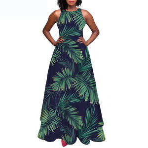 Fabricant d'usine Tropical hawaïen Hibiscus Design robe femmes été 2023 décontracté longues robes de vacances pour dames Sexy filles - Product Image 3