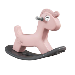 <span class=keywords><strong>Cheval</strong></span> à bascule en plastique 2-en-<span class=keywords><strong>1</strong></span> : Jouet à bascule et à chevaucher pour bébés de 2 à 4 ans, équipement de jeu d'intérieur - Product Image 1