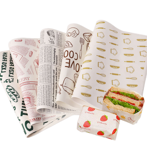 Custom Logo Printed <b>Biodegradable</b> Eco-Friendly Grease Proof Waterproof Disposable Food Wrapping <b>Paper</b> for Hamburger Sandwich - Product Image 2