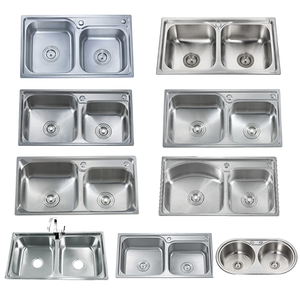 Món ăn chìm đôi thép không gỉ chìm nóng bán SUS304 vuông đánh bóng thép không gỉ chìm Bạc đôi bát ODM + OEM - Product Image 2