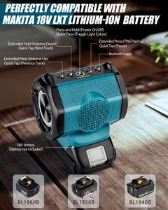 <span class=keywords><strong>Altavoz</strong></span> Portátil Inalámbrico LXT de 18V con LED RGB Pequeño para <span class=keywords><strong>Makita</strong></span> Sitio de Construcción Fiesta en Casa <span class=keywords><strong>Altavoz</strong></span> Batería no Incluida - Product Image 3