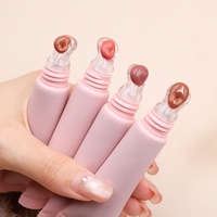 Baume à lèvres hydratant végétalien à marque privée, gloss naturel bio haute pigmentation repulpant au peptide pour maquillage des lèvres