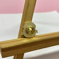 Emblemas de insignia chapados en oro de esmalte suave de aleación de Zinc Pin de solapa de Amapola roja con logotipo personalizado gratuito