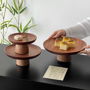 ฐานวางเค้กไม้กระถินทรงกลม ทนทาน สำหรับจัดแสดงขนมหวานในงานวันเกิด - Product Image 2