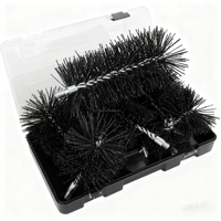 Brosse de nettoyage rotative industrielle à entraînement hexagonal, poils en nylon, pour tuyaux de drainage, conduites, cheminées, taille personnalisée, certifiée ISO RoHS, OEM